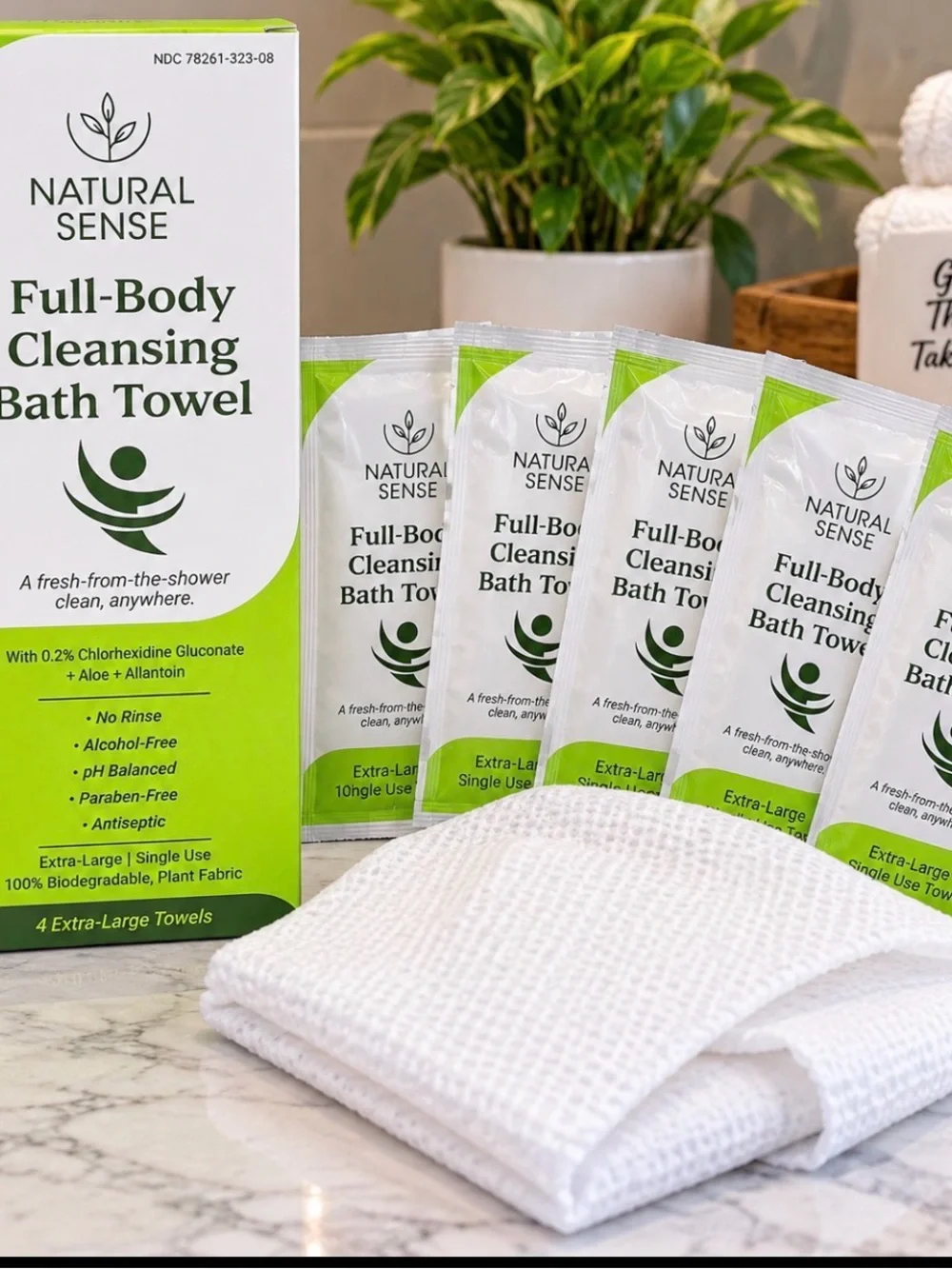 Full-Body Cleansing Bath Towel - Green